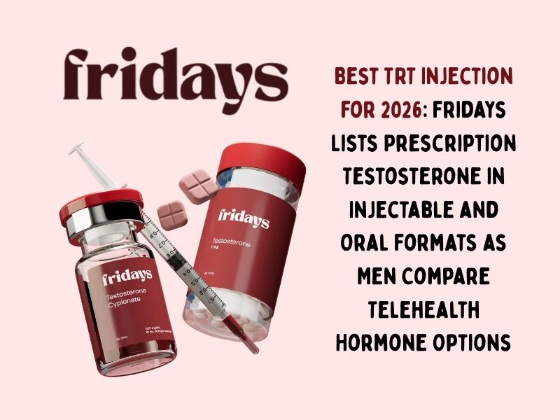 Best TRT Injection for 2026: Fridays Lists Prescription Testosterone in Injectable and Oral Formats as Men Compare Telehealth Hormone Options