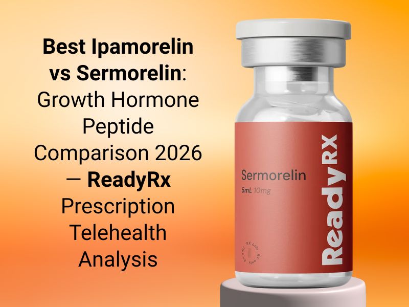 Best Ipamorelin vs Sermorelin: Growth Hormone Peptide Comparison 2026 — ReadyRx Prescription Telehealth Analysis