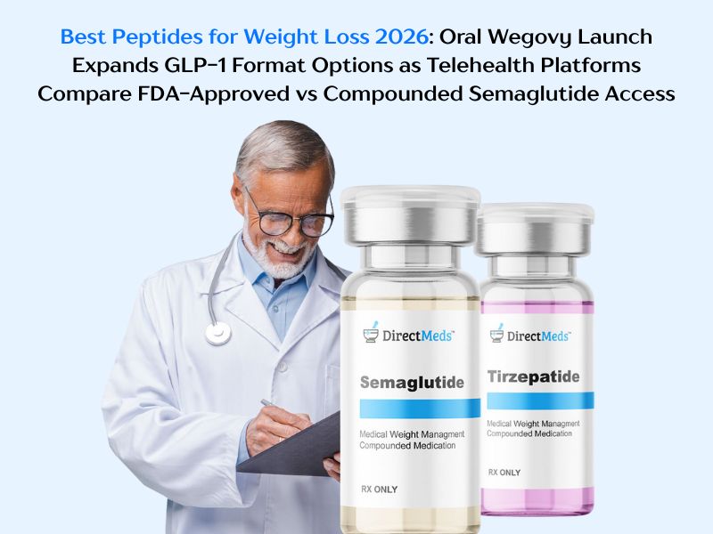 Best Peptides for Weight Loss 2026: Oral Wegovy Launch Expands GLP-1 Format Options as Telehealth Platforms Compare FDA-Approved vs Compounded Semaglutide Access
