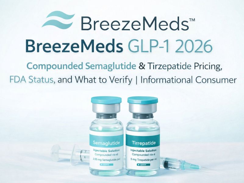 BreezeMeds GLP-1 Weight Loss 2026 Compounded Semaglutide and Tirzepatide Telehealth Program, Pricing Starting at $199 (As Listed by the Company), FDA Regulatory Status, and What Consumers Should Verify Before Enrolling