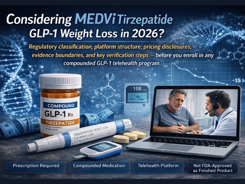 Considering MEDVi Tirzepatide GLP-1 Weight Loss in 2026 Read This Before Enrolling in Any Tirzepatide GLP-1 Telehealth Weight Loss Program