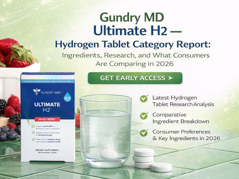 Gundry MD Ultimate H2 Most Effective Hydrogen Tablets for Hydrating Water