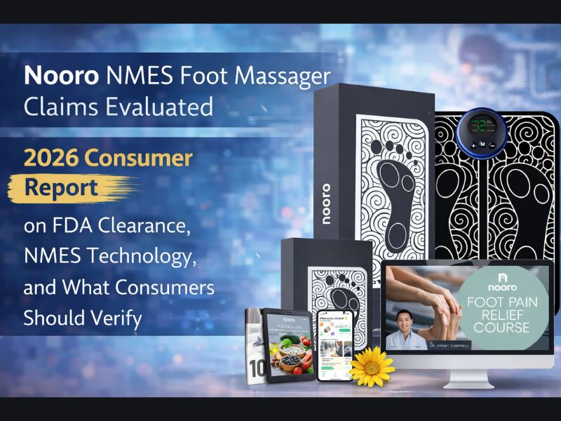 Nooro NMES Foot Massager Claims Evaluated 2026 Consumer Report Examines FDA Clearance Status, Neuromuscular Stimulation Technology, and What Consumers Should Verify