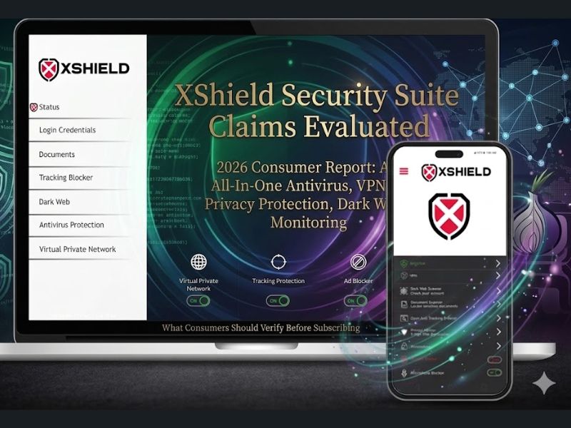 XShield Security Suite Claims Evaluated 2026 Consumer Report on All-In-One Antivirus, VPN Privacy Protection, Dark Web Monitoring, and What Consumers Should Verify